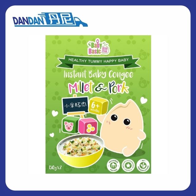 Baby Basic 寶寶百味｜有機米米粥系列｜小米豚肉味｜150g 共2包｜790