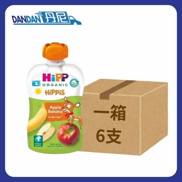1箱6支裝｜HiPP 喜寶｜有機蘋果梨香蕉果蓉唧唧裝｜100G｜842