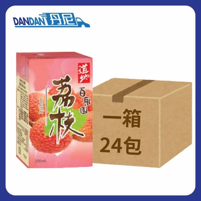 【1箱24包】TaoTi道地-百果園荔枝果味 (250mL x6包裝)｜3835