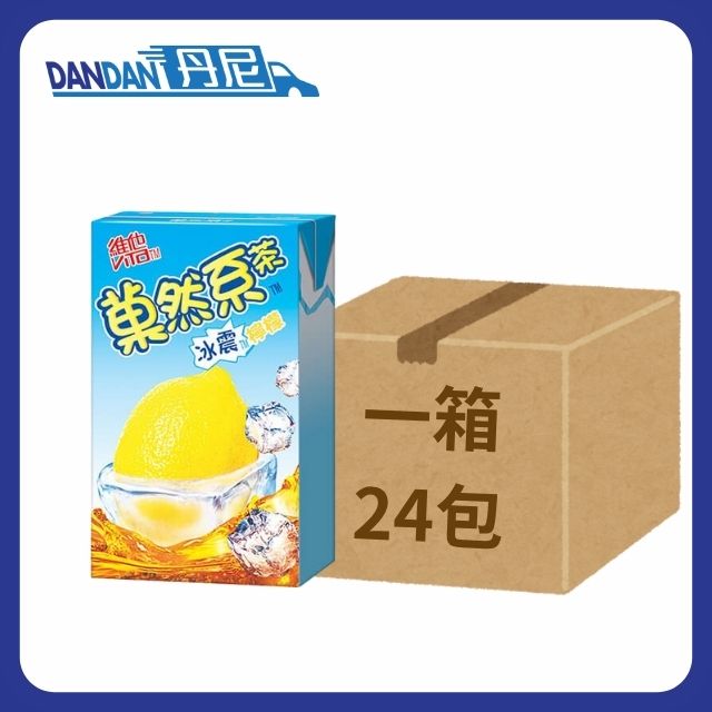 【1箱24包】Vita 維他-菓然系冰震檸檬茶 (250mL x6包裝)｜3996