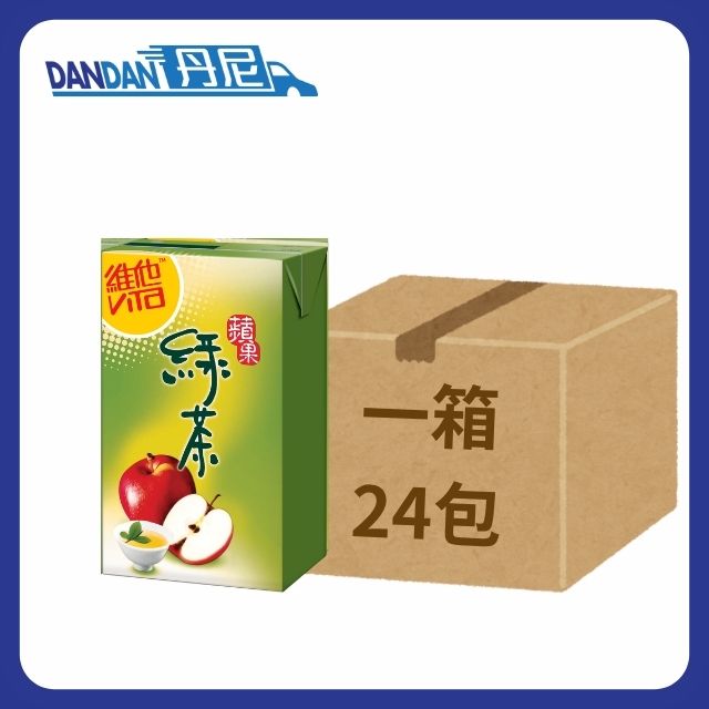 【1箱24包】Vita 維他-蘋果綠茶 (250mL x6包裝)｜3999