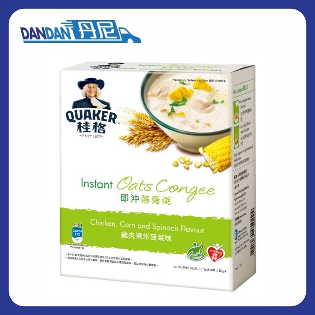 桂格｜即沖燕麥粥｜雞肉粟米菠菜味｜5 x 30g｜兩袋裝｜6477