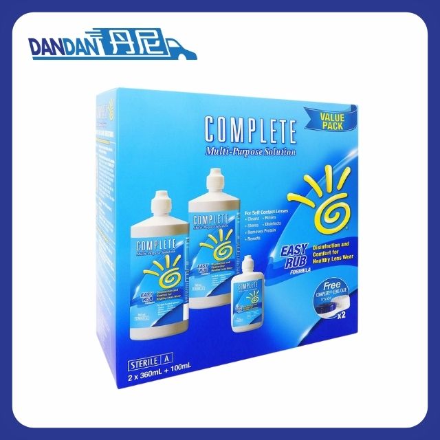 Complete｜多功能隱形眼鏡藥水｜360ml 孖裝 + 100ml 贈品｜11866