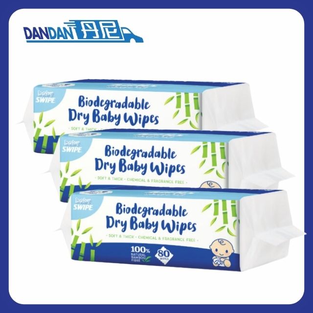 Baby Swipe BB威寶｜環保竹纖維乾濕兩用紙巾｜80片 X 3包｜15409