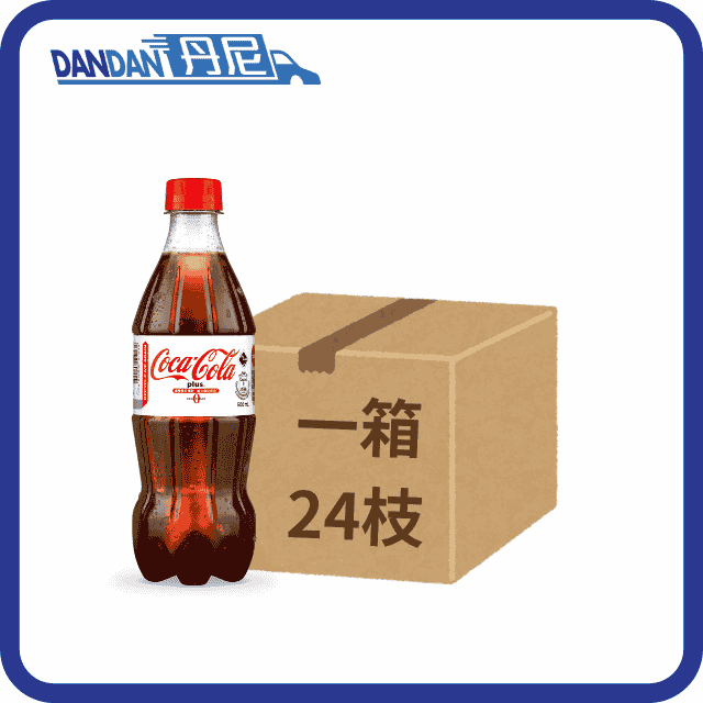 【1箱24支】Coca-Cola Plus-加系可口可樂膳食纖維(無糖)(500mL)｜19096