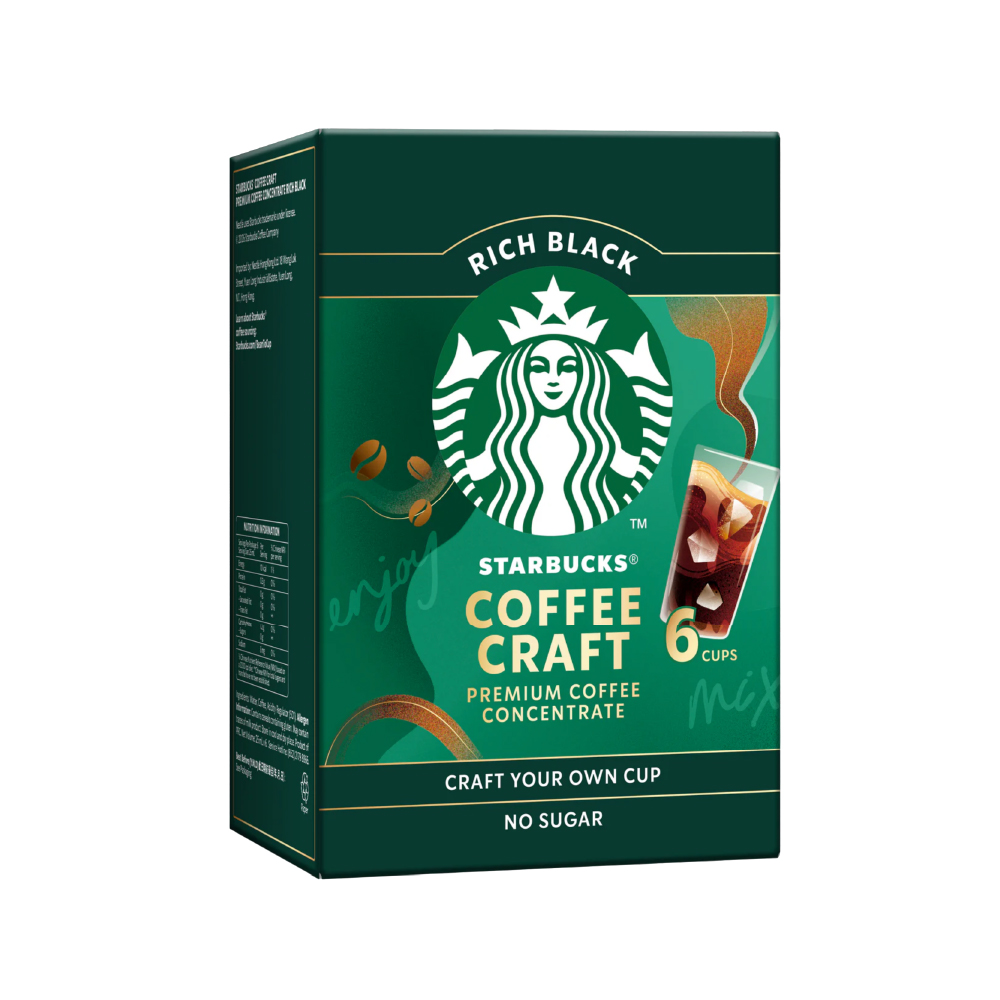 Starbucks星巴克-濃縮咖啡液濃醇黑咖啡(25mL x6包)｜27532