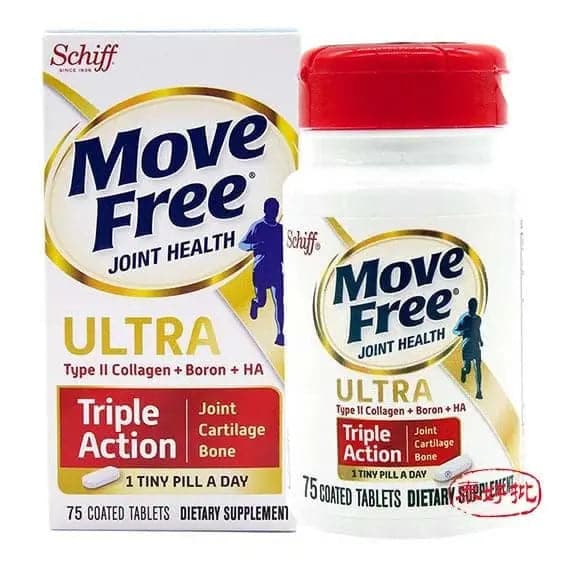 【美國版】Schiff 益節Move Free 加強版 (含UC-II膠原蛋白+HA透明質酸) 75片